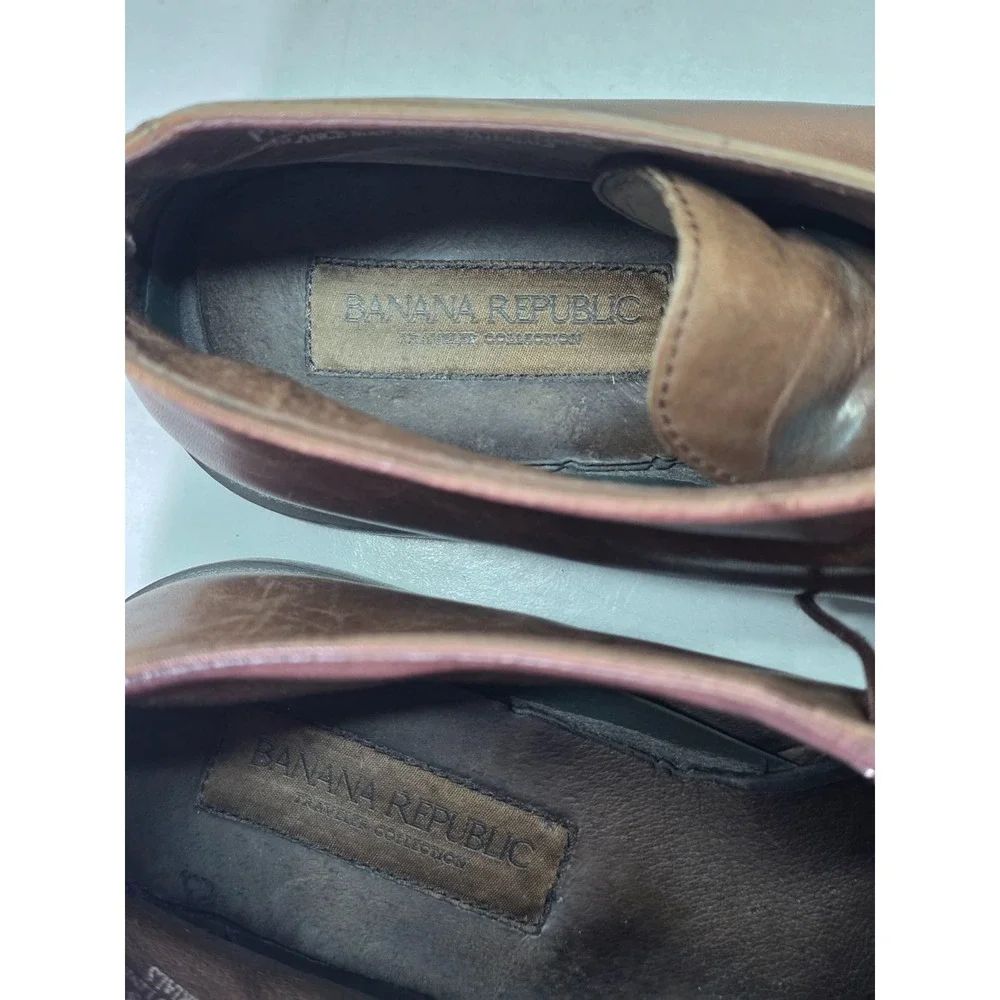 Banana Republic Paulson Men's Boots Size‎ 11.5 Brown Leather Chukka Ankle Shoes